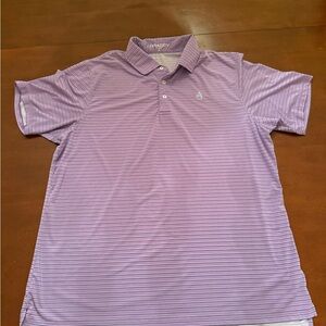 Lavender Striped Polo Shirt for Men